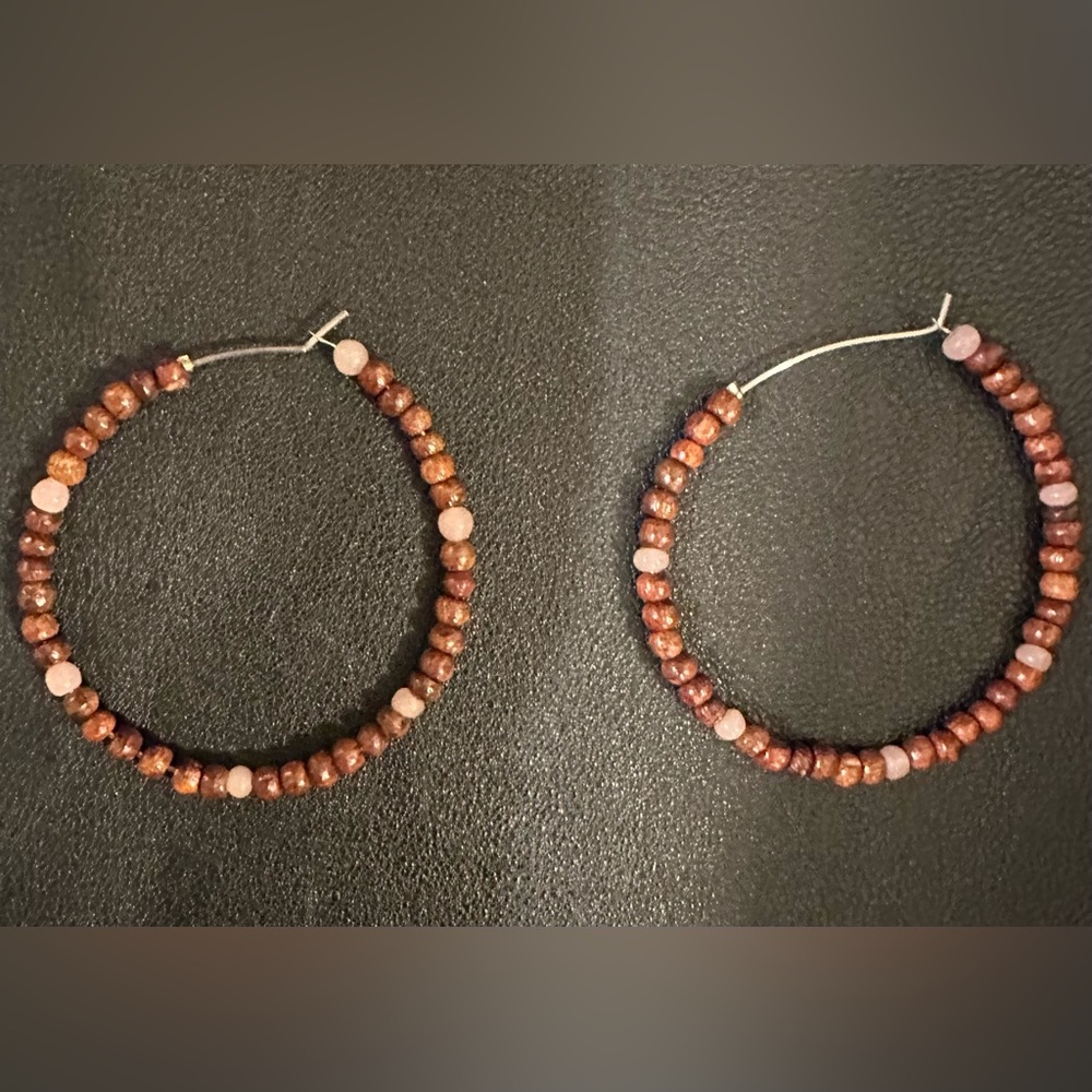 Urban Outfitters beaded hoops NWOT